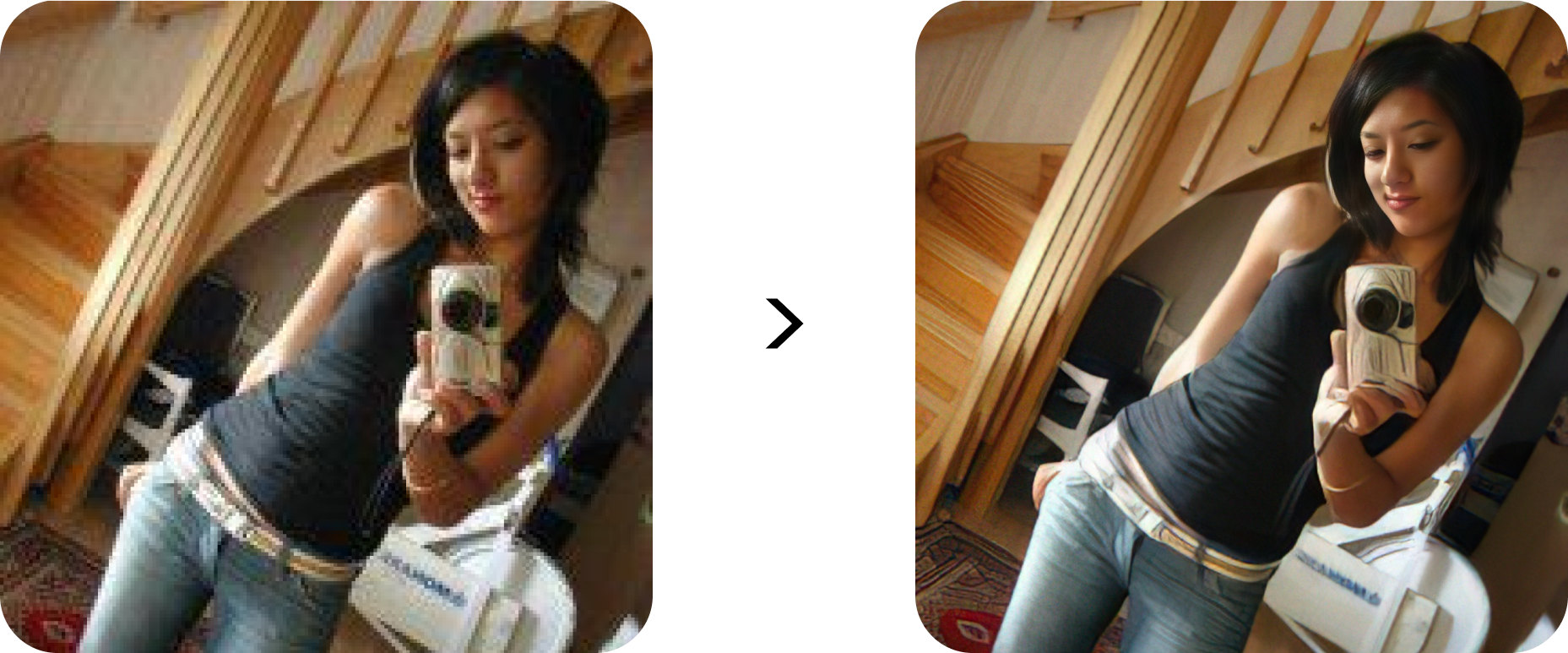 Example of image enhancing by TOPAZ Gigapixel